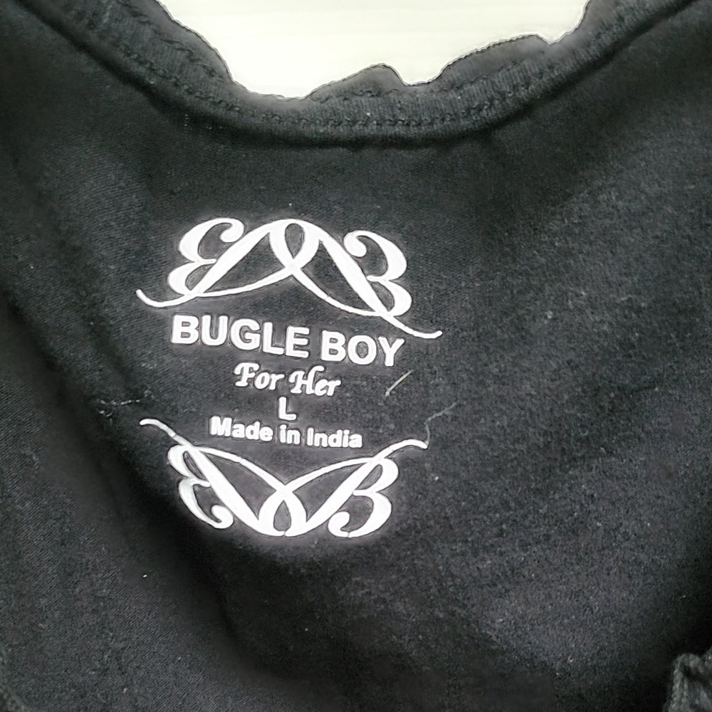 Bugle Boy Black Women's Blouse with Tie Detail - Picture 2 of 10